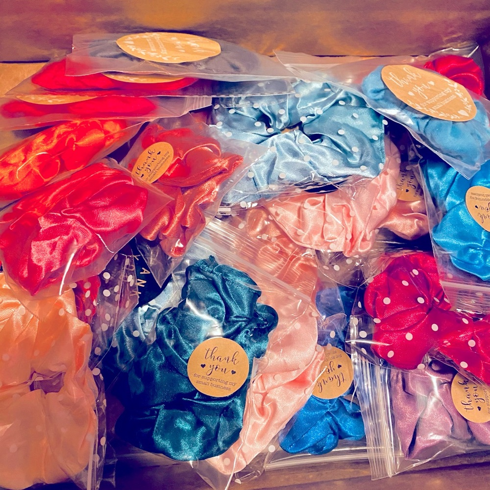 Regular non holiday themed Scrunchies handmade